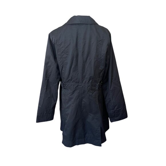 Eddie Bauer Womens‎ Black Barn Rain Parka Coat Size L Jacket Adjustable Pockets - Picture 3 of 8